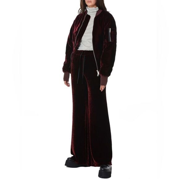 H. Lorenzo unravel luxury burgundy palazzo trousers Style UWCA038E18136001- - Picture 2 of 16